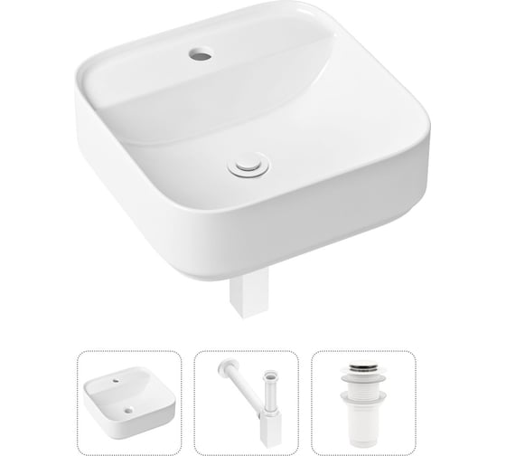 Накладная раковина для ванной Lavinia Boho Bathroom Sink Slim в комплекте 3 в 1 21520293
