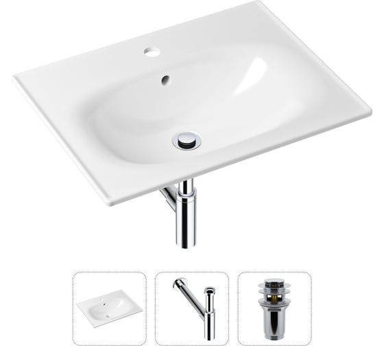 Врезная раковина для ванной Lavinia Boho Bathroom Sink в комплекте 3 в 1 21520467 1
