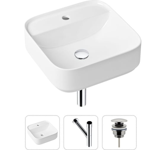 Накладная раковина для ванной Lavinia Boho Bathroom Sink Slim в комплекте 3 в 1 21520296 1