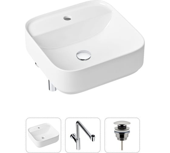 Накладная раковина для ванной Lavinia Boho Bathroom Sink Slim в комплекте 3 в 1 21520316 1