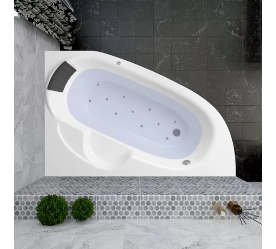 Аэромассажная акриловая ванна 140 х 95 Lavinia Boho Bell Pro в наборе 4 в 1 360900A0