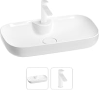 Раковина для ванной Wellsee Croquis 2.0 в наборе 2 в 1 201000625