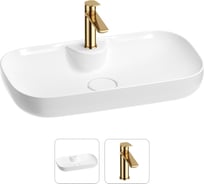 Раковина для ванной Wellsee Croquis 2.0 в наборе 2 в 1 201000623