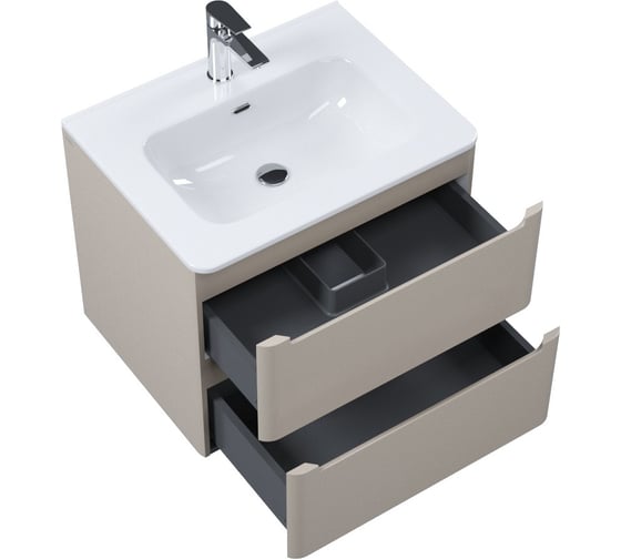 Тумба с умывальником IDDIS подвесная, 60 см, капучино, Edifice, 0106000i28 EDI60C0i95K