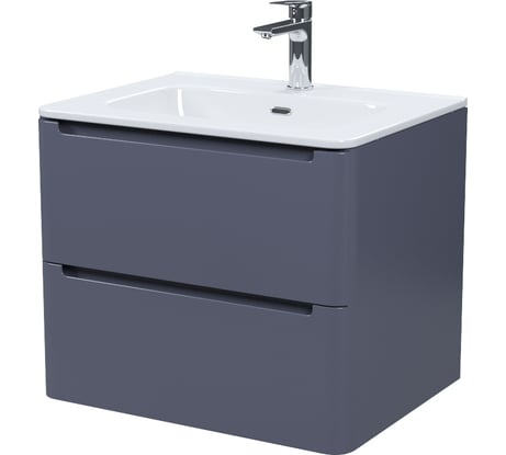 Тумба с умывальником IDDIS подвесная, 60 см, темно-серый, Edifice, 0106000i28 EDI60D0i95K