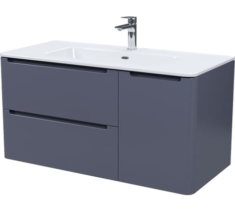 Тумба с умывальником, подвесная IDDIS Edifice 100 см, темно-серый 0101000i28 EDI10D0i95K