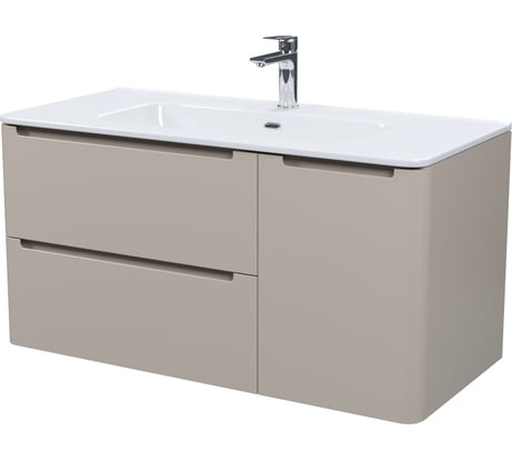 Тумба с умывальником, подвесная IDDIS Edifice 100 см, капучино 0101000i28 EDI10C0i95K