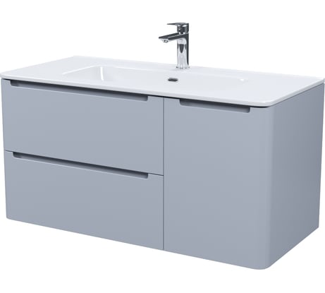 Тумба с умывальником, подвесная IDDIS Edifice, 100 см, светло-серый 0101000i28 EDI10L0i95K