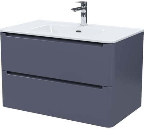 Тумба с умывальником, подвесная IDDIS Edifice, 80 см, темно-серый 0108000i28 EDI80D0i95K