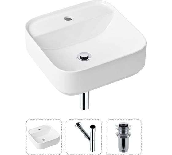 Накладная раковина для ванной Lavinia Boho Bathroom Sink Slim в комплекте 3 в 1 21520295 1