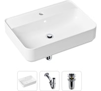 Накладная раковина для ванной Lavinia Boho Bathroom Sink Slim в комплекте 3 в 1 21520325