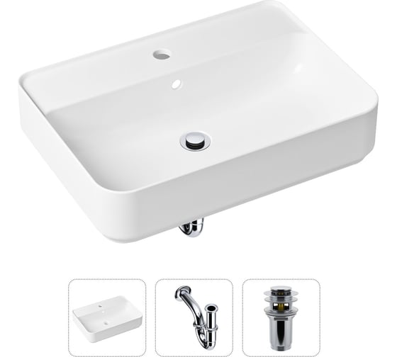 Накладная раковина для ванной Lavinia Boho Bathroom Sink Slim в комплекте 3 в 1 21520325 1