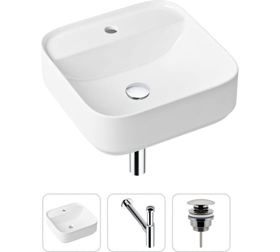 Накладная раковина для ванной Lavinia Boho Bathroom Sink Slim в комплекте 3 в 1 21520306 1