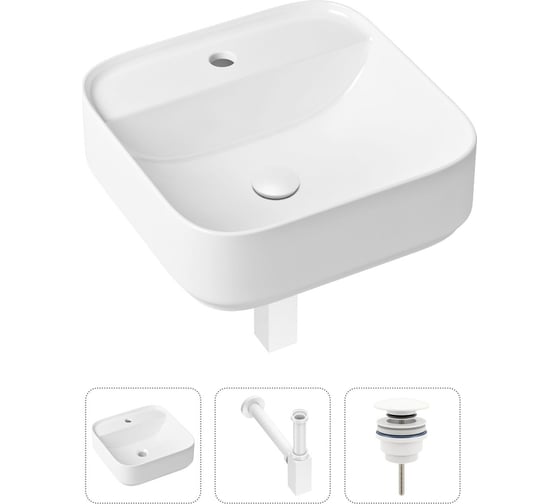 Накладная раковина для ванной Lavinia Boho Bathroom Sink Slim в комплекте 3 в 1 21520294