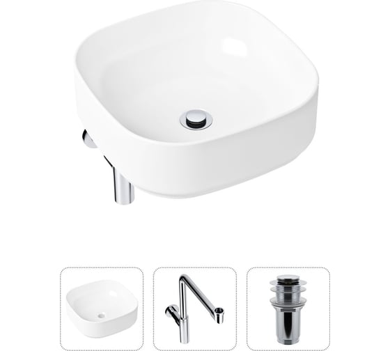 Накладная раковина для ванной Lavinia Boho Bathroom Sink Slim в комплекте 3 в 1 21520261 1