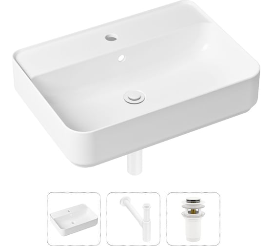 Накладная раковина для ванной Lavinia Boho Bathroom Sink Slim в комплекте 3 в 1 21520367 1
