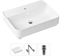 Накладная раковина для ванной Lavinia Boho Bathroom Sink Slim в комплекте 3 в 1 21520369