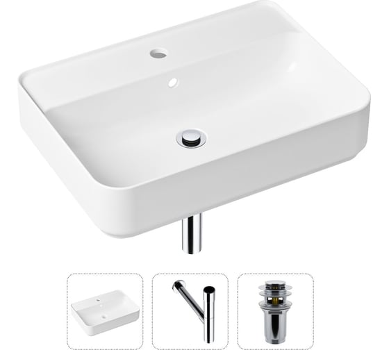 Накладная раковина для ванной Lavinia Boho Bathroom Sink Slim в комплекте 3 в 1 21520349 1