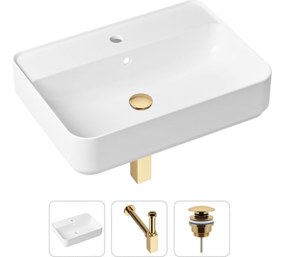 Накладная раковина для ванной Lavinia Boho Bathroom Sink Slim в комплекте 3 в 1 21520344 1