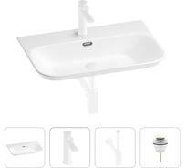 Раковина для ванной Wellsee Eclatant 2.0 в наборе 4 в 1 201003770