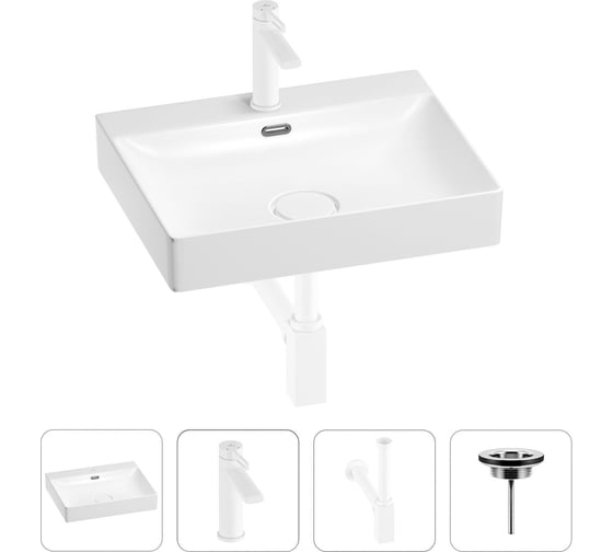 Раковина для ванной Wellsee DeSire в наборе 4 в 1 201003820 1