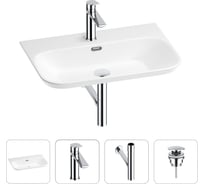 Раковина для ванной Wellsee Eclatant 2.0 в наборе 4 в 1 201003771