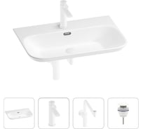 Раковина для ванной Wellsee Eclatant 2.0 в наборе 4 в 1 201003800