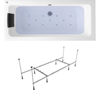 Аэромассажная акриловая ванна 180 х 80 Lavinia Boho Pure в наборе 4 в 1 362740A0