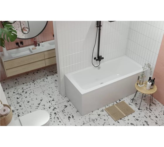 Аэромассажная акриловая ванна 180 х 80 Lavinia Boho Pure в наборе 4 в 1 362740A0