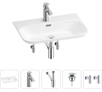Раковина для ванной Wellsee Eclatant 2.0 в наборе 5 в 1 201005426