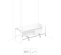 Акриловая ванна 160х75 с каркасом Lavinia Boho Bristol в наборе 2 в 1 S1-35020060