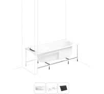 Акриловая ванна 160х75 Lavinia Boho Bristol в наборе 3 в 1 S1-3502006P