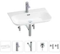 Раковина для ванной Wellsee Eclatant 2.0 в наборе 5 в 1 201005451