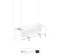 Акриловая ванна 160х70 Lavinia Boho Easter Pro в наборе 3 в 1 S1-3706006P