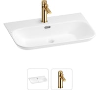 Раковина для ванной Wellsee Eclatant 2.0 в наборе 2 в 1 201000953