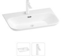 Раковина для ванной Wellsee Eclatant 2.0 в наборе 2 в 1 201000955