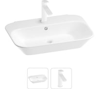 Раковина для ванной Wellsee Eclatant в наборе 2 в 1 201000940