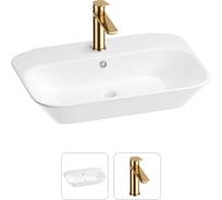 Раковина для ванной Wellsee Eclatant в наборе 2 в 1 201000938