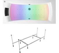 Аэромассажная акриловая ванна 170 х 75 с хромотерапией Lavinia Boho Evanв наборе 5 в 1 363090AC