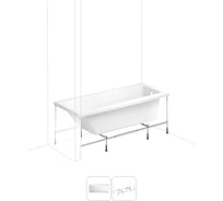 Акриловая ванна 160х75 с каркасом Lavinia Boho Rock в наборе 2 в 1 S1-37070060