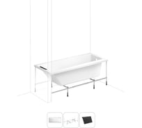 Акриловая ванна 160х75 Lavinia Boho Rock в наборе 3 в 1 S1-3707006P