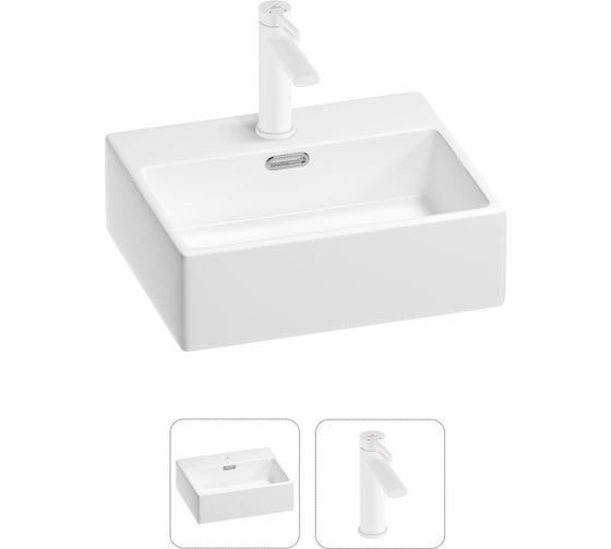 Раковина для ванной Wellsee Graceful Pro в наборе 2 в 1 201000775 1