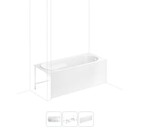 Акриловая ванна 160х75 с каркасом и экраном Lavinia Boho Bristol в наборе 3 в 1 S2-35020060