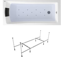 Аэромассажная акриловая ванна 180 х 80 Lavinia Boho One в наборе 4 в 1 360530A0