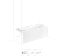 Акриловая ванна 160х70 с каркасом и экраном Lavinia Boho Easter Pro в наборе 3 в 1 S2-37060060