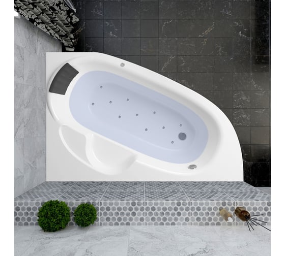 Аэромассажная акриловая ванна 170 х 110 Lavinia Boho Bell Pro в наборе 4 в 1 360960A0