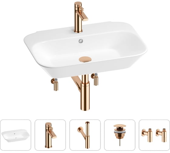 Раковина для ванной Wellsee Eclatant в наборе 5 в 1 201005414 1