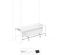 Акриловая ванна 170х70 Lavinia Boho Biore в наборе 3 в 1 S1-3501007P