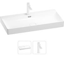 Раковина для ванной Wellsee Bromance в наборе 2 в 1 201000975