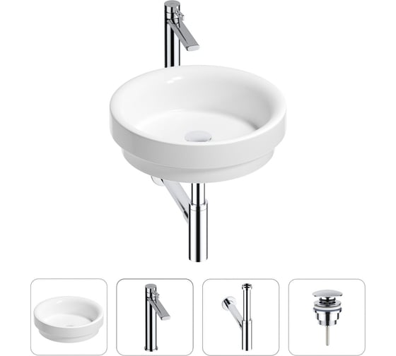 Раковина для ванной Wellsee Douxв наборе 4 в 1 201002341 1